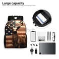 thumbnail image 6 of Haiem Deer American Flag Vintage Backpack - Stylish and Durable 15-inch Laptop Backpack with Waterproof Oxford Fabric, 6 of 8