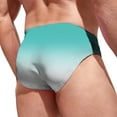 thumbnail image 6 of Mens Swim Trunks Gradient Soft Drawstring Swim Briefs Swimwear Bottoms Summer Bathing Suits L XXL, 6 of 6