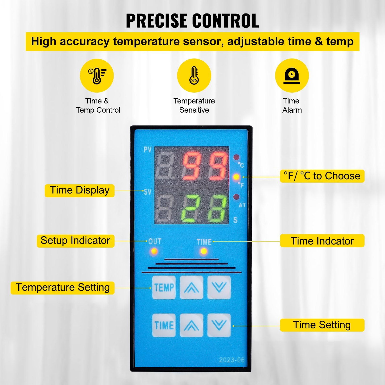 6x3.75Inch Clamshell Hat Heat Press - Curved Element for Caps, Digital LCD Timer & Temp Control, Rigid Steel Frame, No Stick Surface, Ideal for Hat Sublimation (6x3.75Inch)