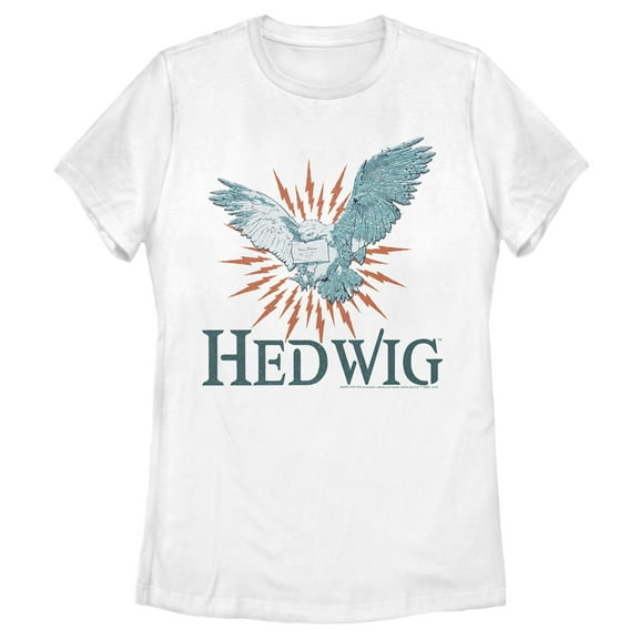 Women's Harry Potter Hedwig Owl Flight  Graphic Tee White Large