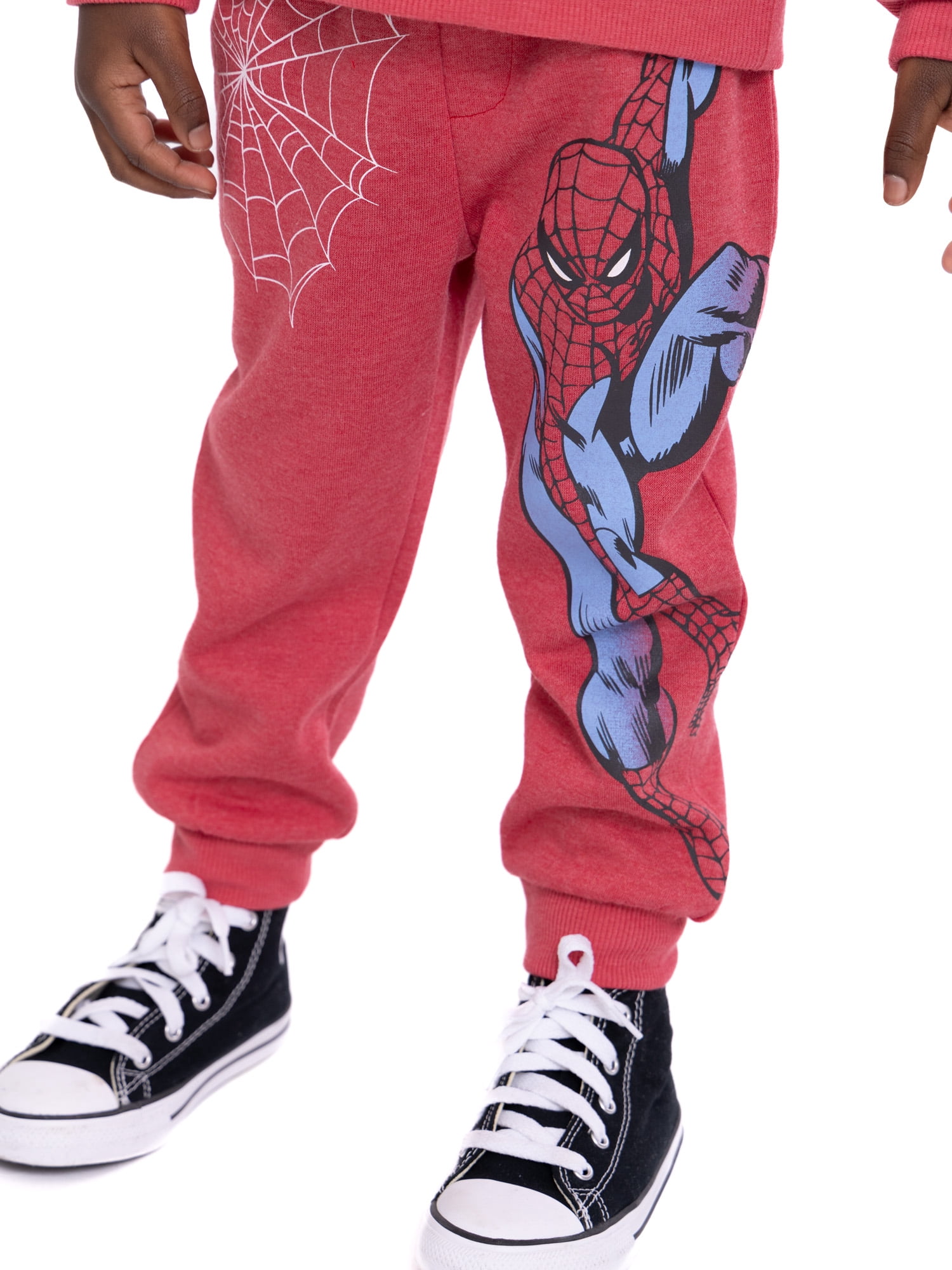 Toddler Boy Spiderman Valentine?s Day Crewneck Sweatshirt and Joggers Set, 2-Piece Set, Sizes 12M-5T