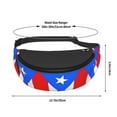 thumbnail image 3 of Women Men Pr Puerto Rico-Flag Crossbody Fanny Waist Bag Pack Belt Bag for Travel Hiking, 3 of 7