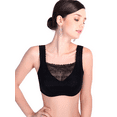 thumbnail image 3 of BIMEI Mastectomy Bra with Pockets for Breast Prosthesis Women's Full Coverage Wirefree Everyday Bra 8418,Black, 42C, 3 of 9