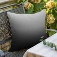 thumbnail image 5 of Gray Black Throw Pillow Cover Gradient Cotton Linen Cushion Cover Throw Pillow Case with Invisible Zipper for Couch Sofa Bed Chair Car 18x18 Inch, 5 of 9