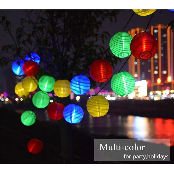 Luz solar LED Linterna Cadena de luces Bola 10/20 LED Guirnalda solar Luces de hadas al aire libre Iluminación de Navidad para la decoración del jardín Adepaton 2023149-1