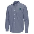 thumbnail image 2 of Men's Antigua Deep Sea Blue Seattle Kraken Ellis Tri-Blend Long Sleeve Button-Down Shirt, 2 of 3