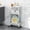 White #2, variant on Plastic Storage Rack on Wheels with Guardrails - 4 Tier Movable Organizer Cart for Kitchen Bathroom Living Room - Large Capacity Shelving Unit for Books Snacks Toiletries - 38 Inch Tall