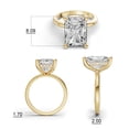 thumbnail image 4 of Classic Hidden Halo Lab Grown Diamond Engagement Ring in 14K Yellow Gold (1.50 CT Radiant Center) Ring Size : 7, 4 of 5