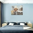 thumbnail image 4 of HFDF Farmhouse Highland Cow Canvas Wall Art Cow Bathtub Pictures Wall Decor Rustic Cattle Windmill Barn Floral Prints Painting Artwork Decoration For Bedroom Living Room Office 16x12inch Framed, 4 of 7
