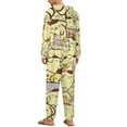 thumbnail image 3 of Pompompurin Unisex Onesie Pajamas Zipper Jumpsuit Hooded One Piece Sleepwear for Family Mens Womens, 3 of 8