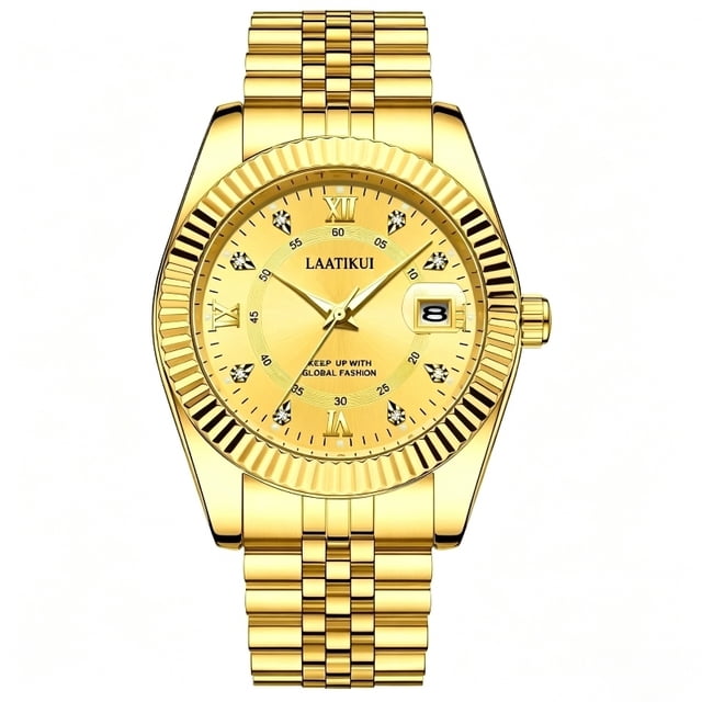 LAATIKUI Reloj de Cuarzo para Hombre Impermeable Casual de Negocios Luminoso para Regalo