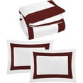 thumbnail image 2 of BedDecor 3 Piece Luxury Multi Box (Burgundy, Emperor) 800 TC 100% Long Staple Egyptian Cotton Made Duvet Set, 2 of 5
