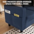 thumbnail image 4 of Sobaniilo Convertible Sectional Sofa Couch, Modern Linen Fabric L-Shaped 4-Seat Sofa Sectional with Reversible Chaise for Small Space (Blue), 4 of 9