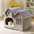 thumbnail image 3 of Camas para gatos Cojín Comft transpirable semicerrado Perrera Cama para mascotas Accesorios para gatos 49cmx39cmx46cm Zulema casa del gato, 3 of 8