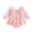 Pink, variant on RUINIXCW Newborn Baby Girl Smocked Romper Dress Princess Birthday Baptism Wedding Party Dress Infant Baby Girls Spring Fall Clothes Square Neck Puff Long Sleeve Ruffled Dress
