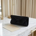 thumbnail image 6 of INSPIRE CHIC Bow Evening Bag Pleated Clutch Purses with Chain for Women Black, 6 of 6
