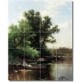thumbnail image 1 of Ceramic Tile Mural-Alfred Bricher Country Painting 35. 48" w x 60" h using (20) 12 x 12 ceramic tiles, 1 of 3