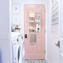 Metal Over the Door Drying Storage Rack, White