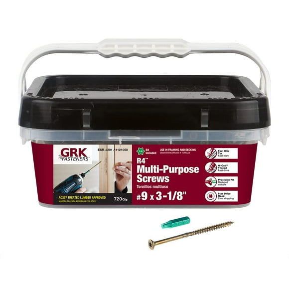GRK 121050#9 x 3-1/8" R4⢠Multi-Purpose Screws 720 Count