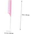 thumbnail image 3 of 2 Pcs Stainless Steel Tail Comb Hair Brush Set Hair Teasing Comb Rat Tooth Comb Detangle Hair Comb Outfit Sets Haircutting Comb Picking Comb Barber Hair Combs Steel Needle Pink Wig, 3 of 5