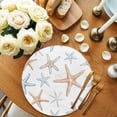 thumbnail image 2 of Orange Blue Starfish Round Placemats Set of 8 for Dinning Tables,Heat-proof Braided Table Mats 13 Inch,Summer Beach Coastal Ocean Washable Place Mat for Kitchen Restaurant Party Decor Table Setting, 2 of 9