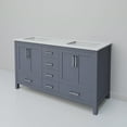 thumbnail image 5 of Big Sur 60 in W x 22 in D Dark Grey Double Bath Vanity and Cultured Marble Top, 5 of 8