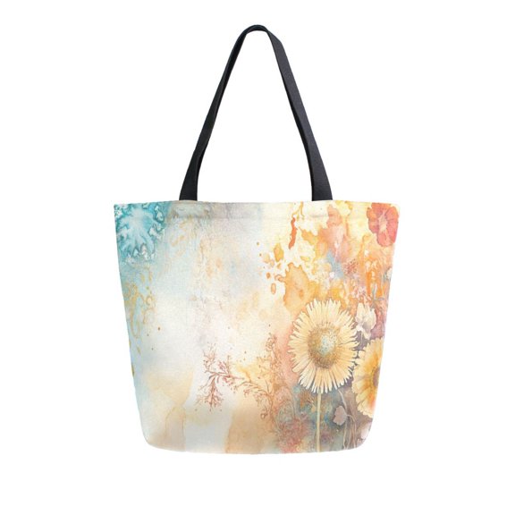 DIXRUYEE Tote Bag Women Weekender Travel Bag Shoulder Handbag Watercolor Flowers Printed