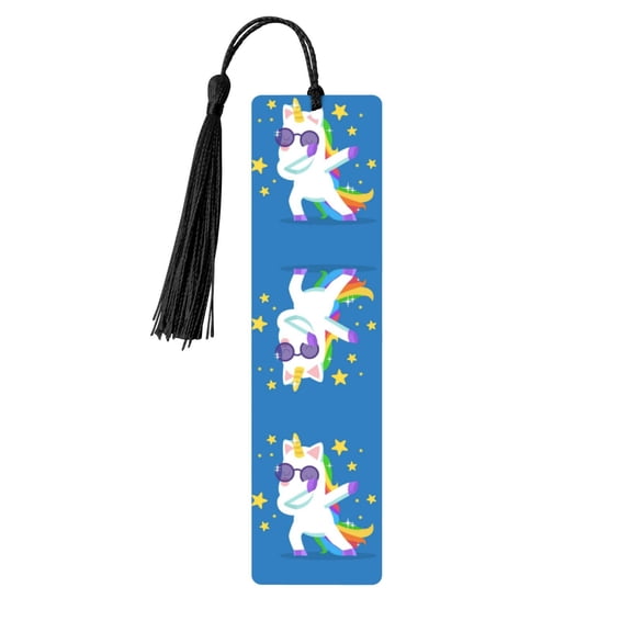 Kdxio Cool Unicorn Star Golden Print Metal Tassel Bookmarks,Perfect Gift for Art Lovers and Bookworms Metal Bookmarks for Women
