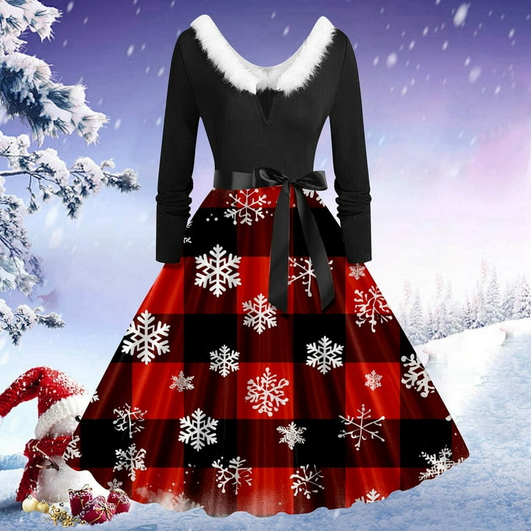 sachin and babi light blue dress Christmas Dresses for Women Christmas Party Dress Festive Long Sleeve  Collar Asymmetrical Party Gown Elegant Holiday Dinner Attire Outfit