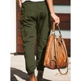 thumbnail image 3 of Women's Cargo Pants High Waisted Jogger Pants Outdoor Sweatpants with Chain, 3 of 3