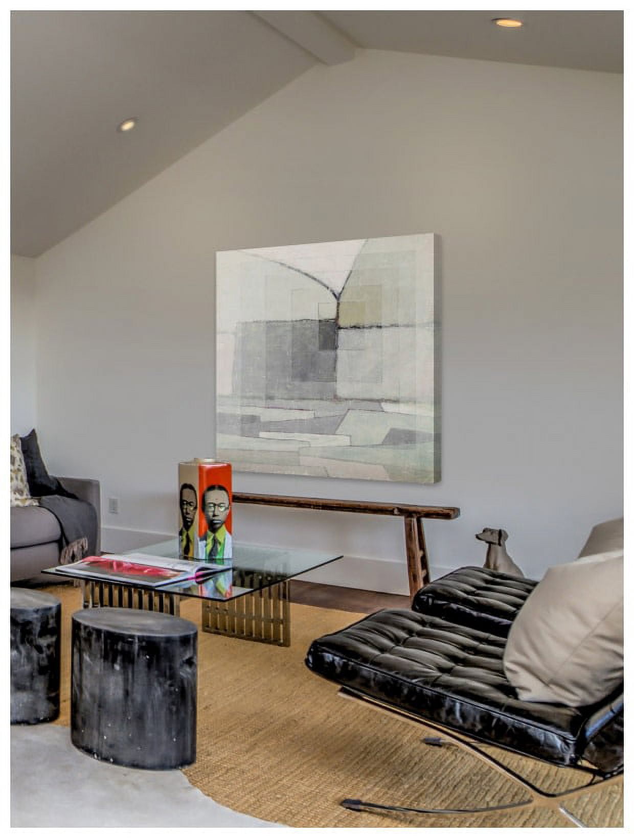 "Squares Layered" Painting Print on Wrapped Canvas