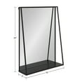 thumbnail image 3 of Kate and Laurel Lintz Modern Mirror with Storage Shelf, 18" x 24", Black, 3 of 7