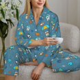 thumbnail image 6 of Sikiie Teeth Cosmonaut Women's Long-Sleeve Shirt and Full-Length Bottom Pajama Set (s-xxl)-X-Large, 6 of 7