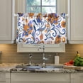thumbnail image 5 of Coolnut Paisley Floral Kitchen Curtains 2 Panels, UV Protected Tier Curtains Half Window Curtains for Guest Room Bathroom Sink Laundry Room Basement,24"x 27", 5 of 6