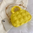 thumbnail image 3 of Bolso bandolera para mujer Bolso de hombro acolchado informal Bolsos y monederos (Amarillo) Likrtyny Para Estrenar, 3 of 4