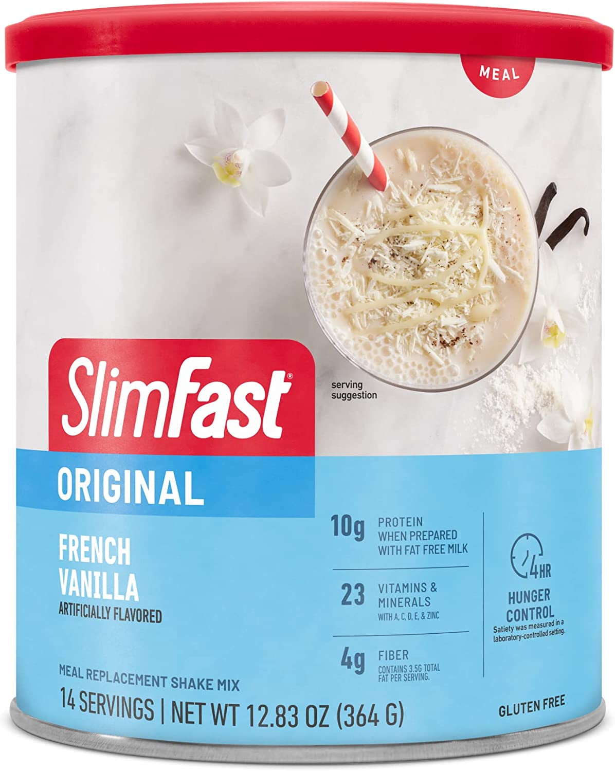SlimFast Original Meal Replacement Shake Powder, French Vanilla, 12.83