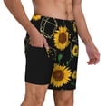 thumbnail image 2 of Naloa Flower (2) Print Men Swim Trunks with Compression Liner ,Board Shorts,Men's Swim Shorts with Drawstring and Elastic Waistband-3X-Large, 2 of 6