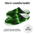 thumbnail image 6 of Goofa Green Lightning Print Womens Mens Cotton Lightweight House Slippers , Washable Home Slippers,Indoor Comfy Bedroom Cozy Slippers-39/40, 6 of 7