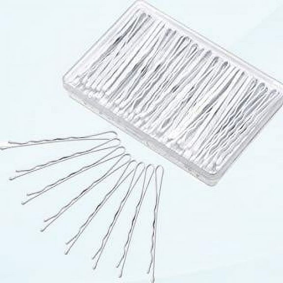 100 Pieces Bobby Pins Hair Clips with Storage Box for Girls and Women, White