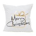 thumbnail image 2 of Christmas News Hot Stamping Pillow Cover Cushion Cover Pillow Cover 45X45 Cm Merry Christmas Pillow Cover Festive Mood White, 2 of 6
