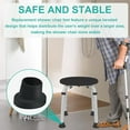 thumbnail image 6 of 4-Pack Replacement Feet for Shower Chair and Bath Seat, Heavy-Duty Rubber Leg Caps for Shower Stools (Fits 1-1/8" Diameter，black), 6 of 7