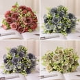 thumbnail image 6 of Sunsanly 1 Bunch Artificial Flowers, Fake Peony Silk Hydrangea Bouquet Decor Plastic Carnations Realistic Flower Arrangements Wedding Decoration Table Centerpieces, 6 of 8