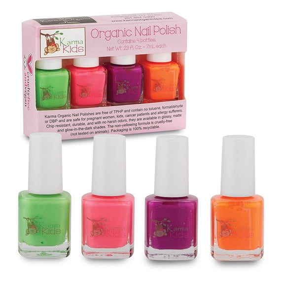 Set de esmaltes de uñas Karma Kids No. 2 Natural Safe, 4 x 7 ml