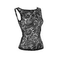 thumbnail image 3 of DuoJiaJ Women's Casual Round Neck Cover Slim Splicing Solid Color Lace Vest Top Cotton Tank Tops for Women, 3 of 5