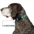 thumbnail image 6 of Buckle-Down Pet Collar, Dog Collar Plastic Buckle, Vivid Pineapples Scattered Blue, 8.5 to 12 Inches 0.5 Inch Wide, 6 of 8