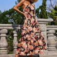 thumbnail image 5 of Cyber&Monday Deals USSUMA Summer Dresses for Women 2022 Beach Bohemian Floral Tiered Maxi Dress Womens Boho Summer One Shoulder Sleeveless Beach Party Long Sun Dress, 5 of 7