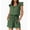 Green, variant on Rompers for Women Summer Casual Ruffle Sleeves Square Neck Drawstring Shorts Jumpsuit Beach Vacation