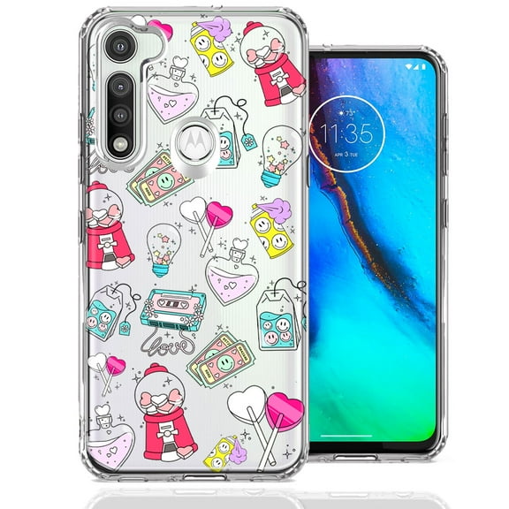 MUNDAZE for Motorola Moto G Fast Valentine's Day Candy Feels like Love Hearts Double Layer Phone Case Cover