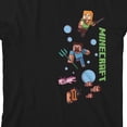 thumbnail image 7 of Minecraft Art With Puff Print Boy's Black T-shirt-XS, 7 of 7