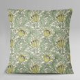 thumbnail image 3 of S4Sassy Green Square Cotton Poplin Home Decorative Floral Print Cushion Cover 1 Pair-22 x 22 Inches, 3 of 3